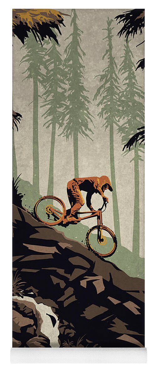 Mountain Bike Yoga Mat featuring the painting Think Outside No Box Required by Sassan Filsoof