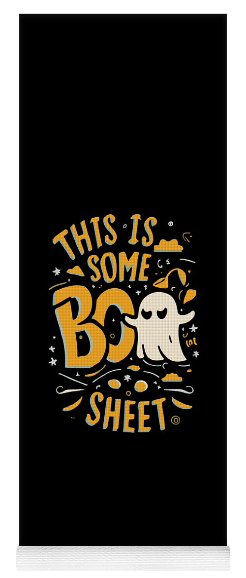 Halloween Yoga Mat featuring the digital art This Is Some Boo Sheet by Flippin Sweet Gear