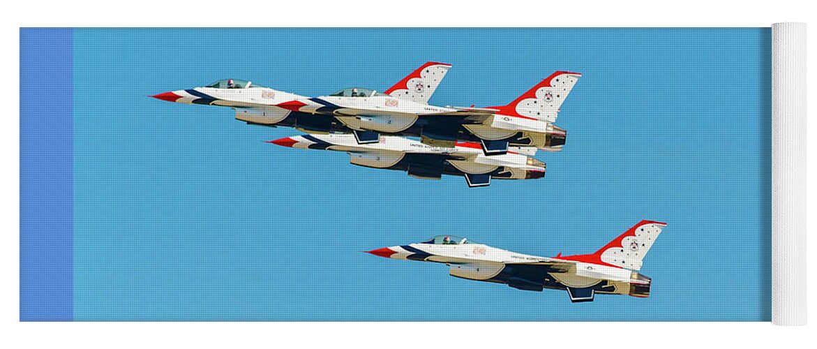 Usaf Yoga Mat featuring the photograph Thunderbirds Gear Up Now by Jeff at JSJ Photography