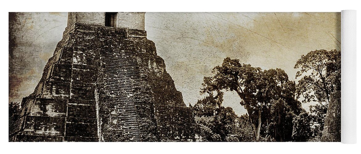 Guatemala Yoga Mat featuring the photograph Tikal Abandoned Revisited by Mark Gomez