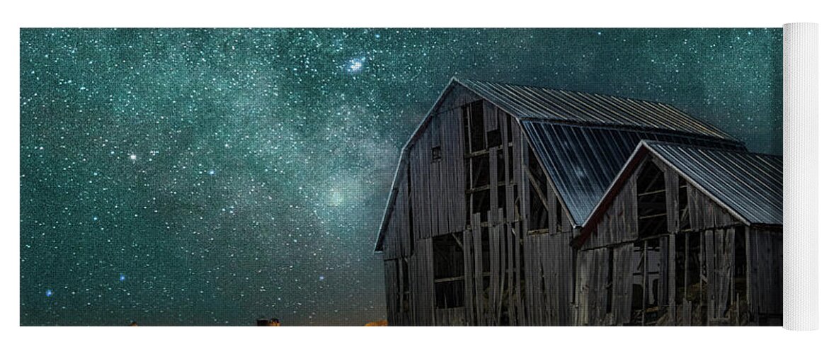 Barn Yoga Mat featuring the photograph Time takes everything 1 by Eric Curtin