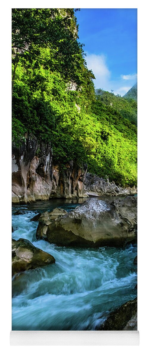 Rizal Yoga Mat featuring the photograph Tinipak River in Tanay by Arj Munoz