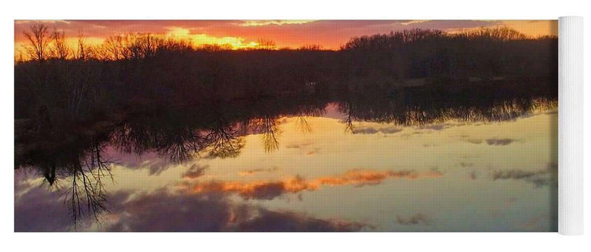  Yoga Mat featuring the photograph Tinkers Creek Park Sunset by Brad Nellis