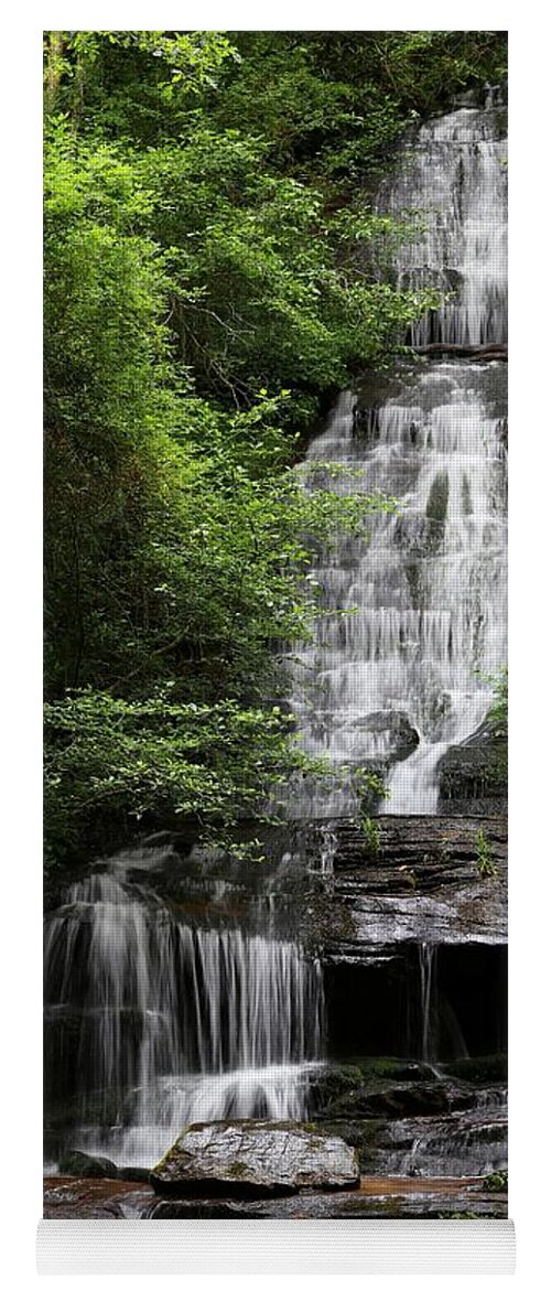Tom Branch Falls Yoga Mat featuring the photograph Tom Branch Fall In The Great Smoky Mountains National Park At Deep Creek II by Carol Montoya
