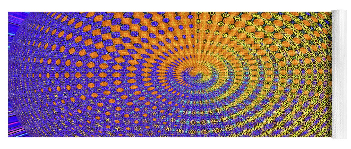 Tom Stanley Janca Yoga Mat featuring the digital art Tom Stanley Janca The Back Side Of The Sun Abstract by Tom Janca