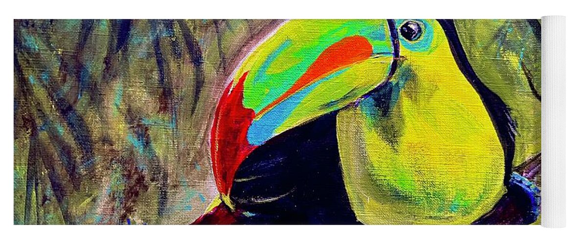 Toucan Yoga Mat featuring the painting Toucan Sighting by Kelly Smith