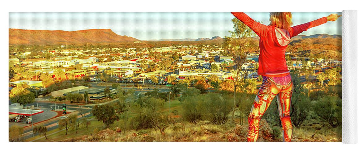 Australia Yoga Mat featuring the photograph Tourism in Alice Springs by Benny Marty