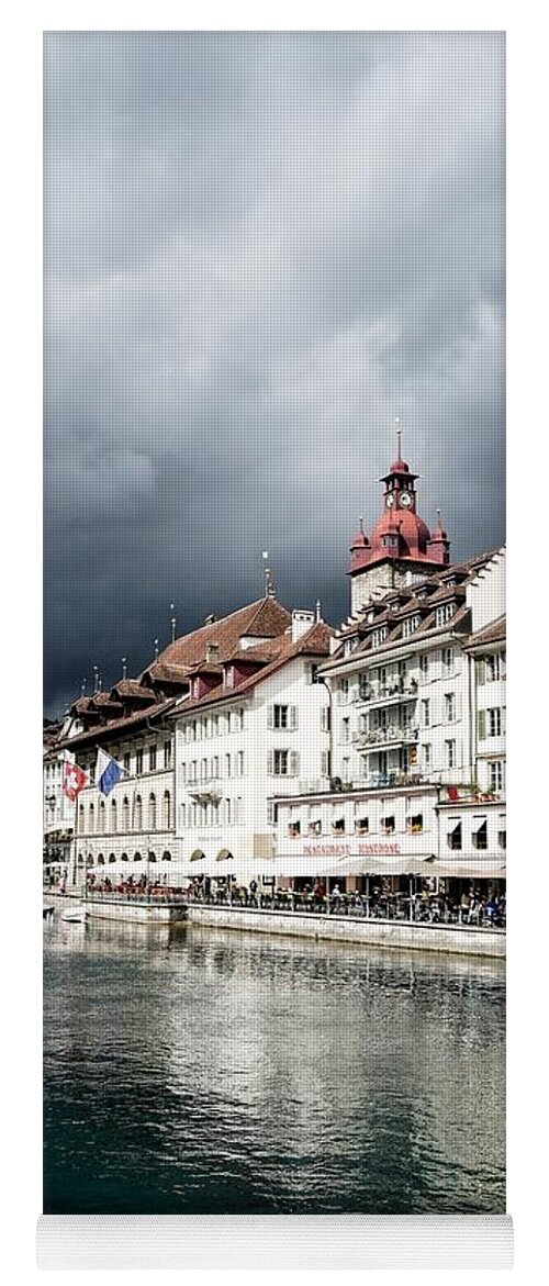 Town Hall Yoga Mat featuring the photograph Town Hall Luzern Switzerland by Claudia Zahnd-Prezioso