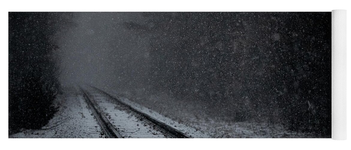 Train Yoga Mat featuring the photograph Tracks in the Snow by Denise Kopko