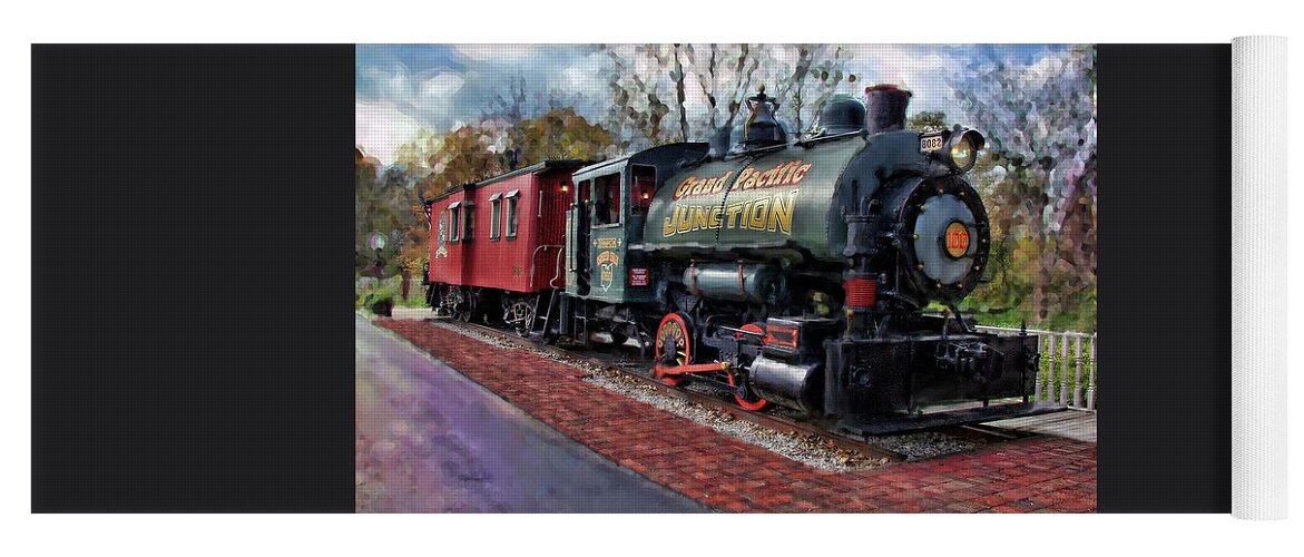 Photographer In North Ridgeville Yoga Mat featuring the photograph Train At Olmsted Falls - 1 by Mark Madere