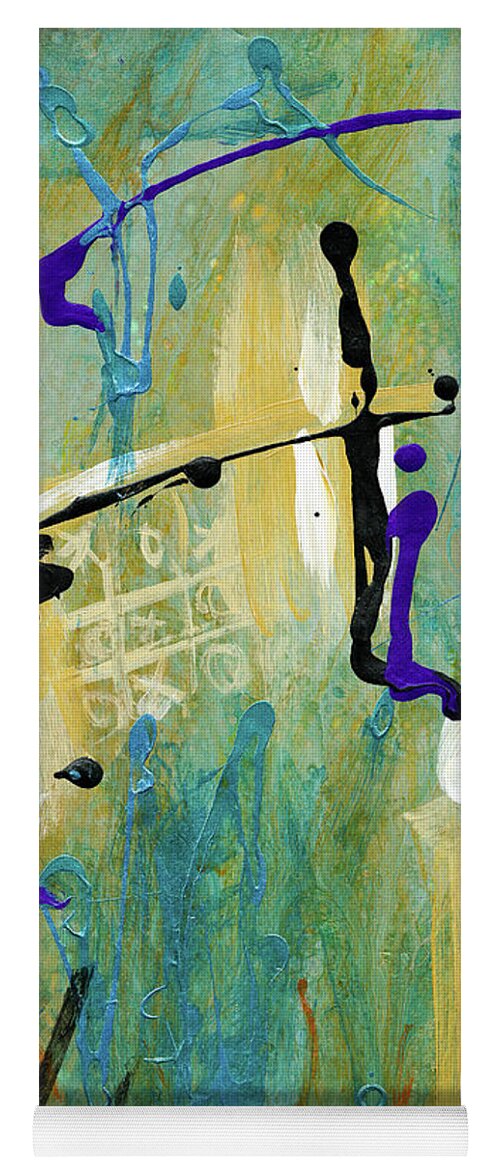 Tranquil Yoga Mat featuring the painting Tranquility by Tessa Evette
