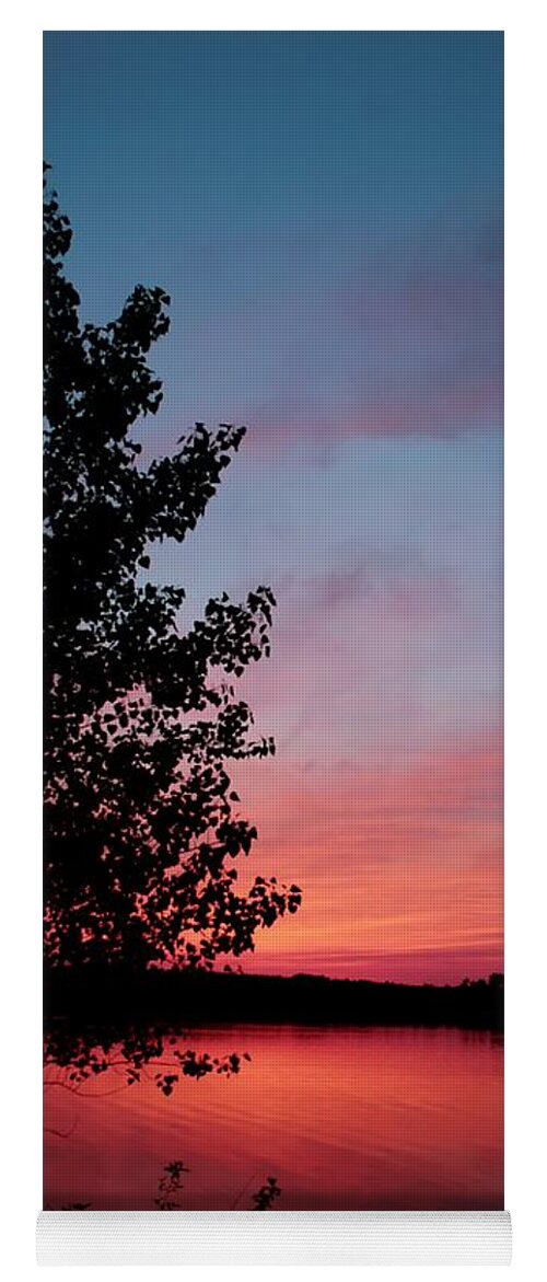 Tree Yoga Mat featuring the photograph Tree in Sunset by Mary Walchuck