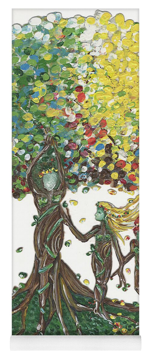 Tree Yoga Mat featuring the painting Tree of Life by Joyce Clark