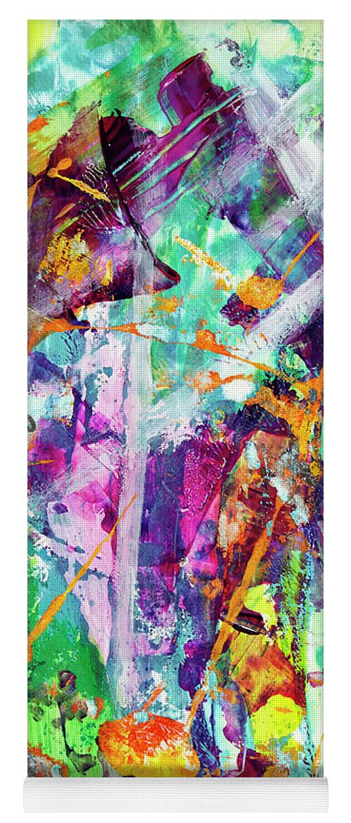 Happy Place Yoga Mat featuring the painting Happy Place by Tessa Evette