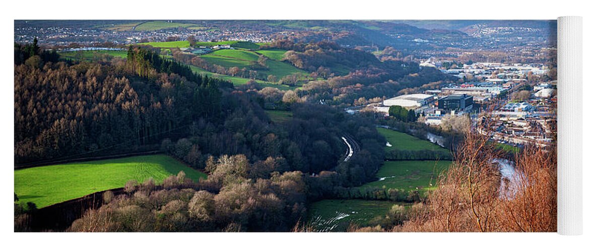 Treforest Industrial Estate Yoga Mat featuring the photograph Treforest Estate by Gavin Lewis