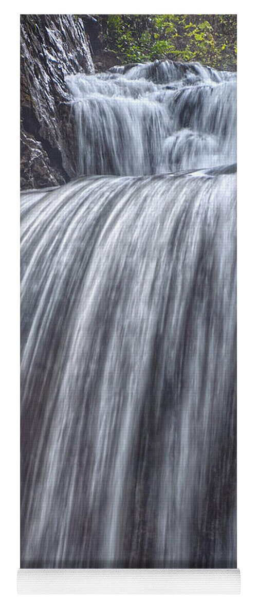 Triple Falls Yoga Mat featuring the photograph Triple Falls On Bruce Creek 10 by Phil Perkins