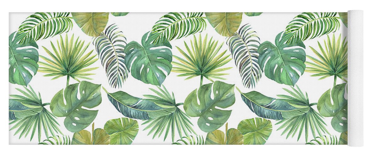 Tropical Yoga Mat featuring the painting Tropical Beauty A by Jean Plout