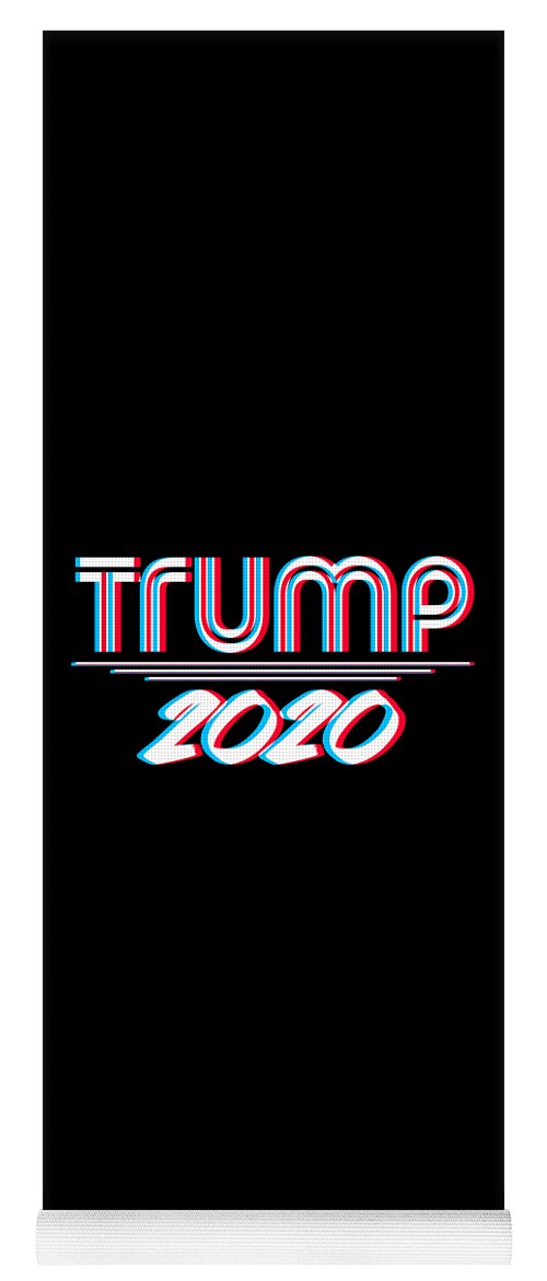 Republican Yoga Mat featuring the digital art Trump 2020 3D Effect by Flippin Sweet Gear