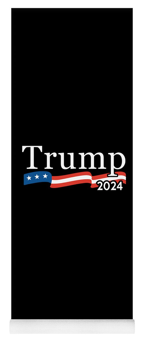 Cool Yoga Mat featuring the digital art Trump 2024 For President by Flippin Sweet Gear
