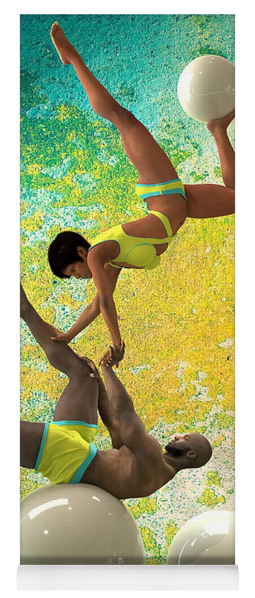 Trust Yoga Mat featuring the digital art Trust_Yellow by Williem McWhorter