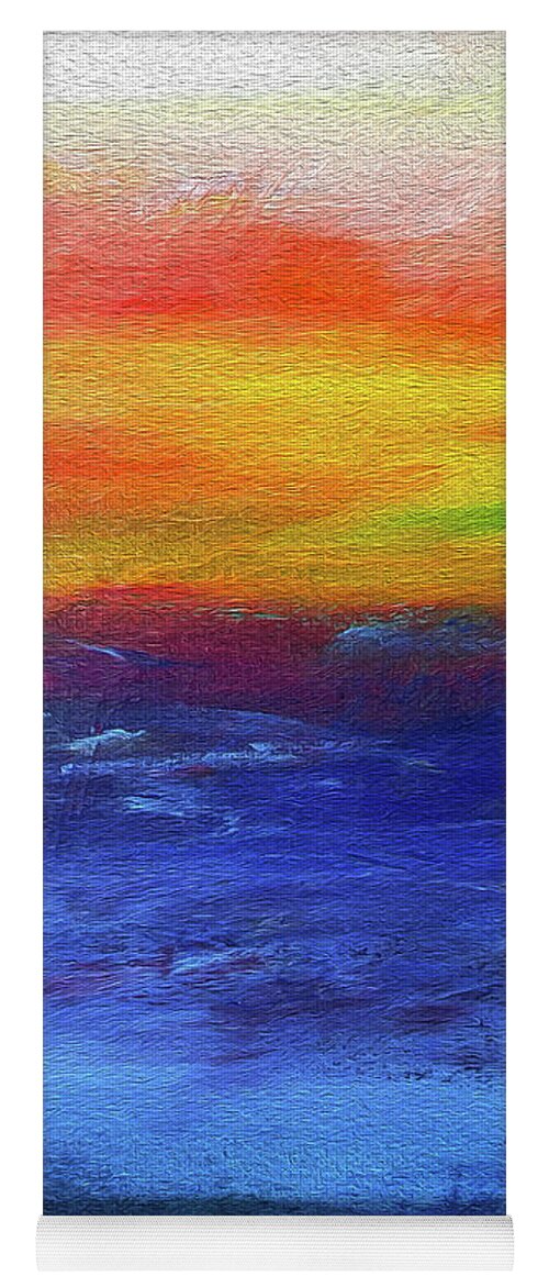Ocean Yoga Mat featuring the mixed media Truth is Beauty by Linda Bailey