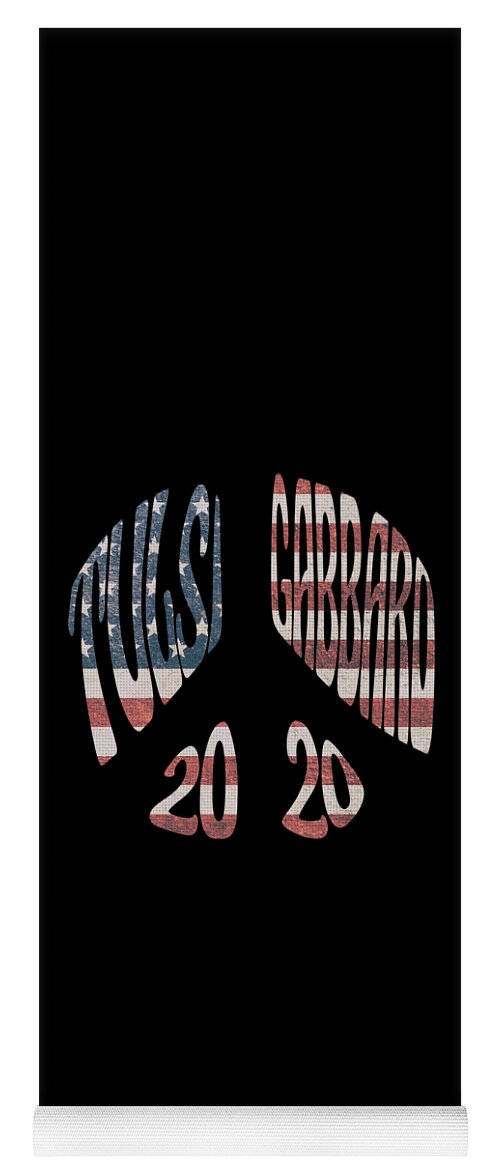 Election Yoga Mat featuring the digital art Tulsi Gabbard Peace in 2020 US Flag by Flippin Sweet Gear