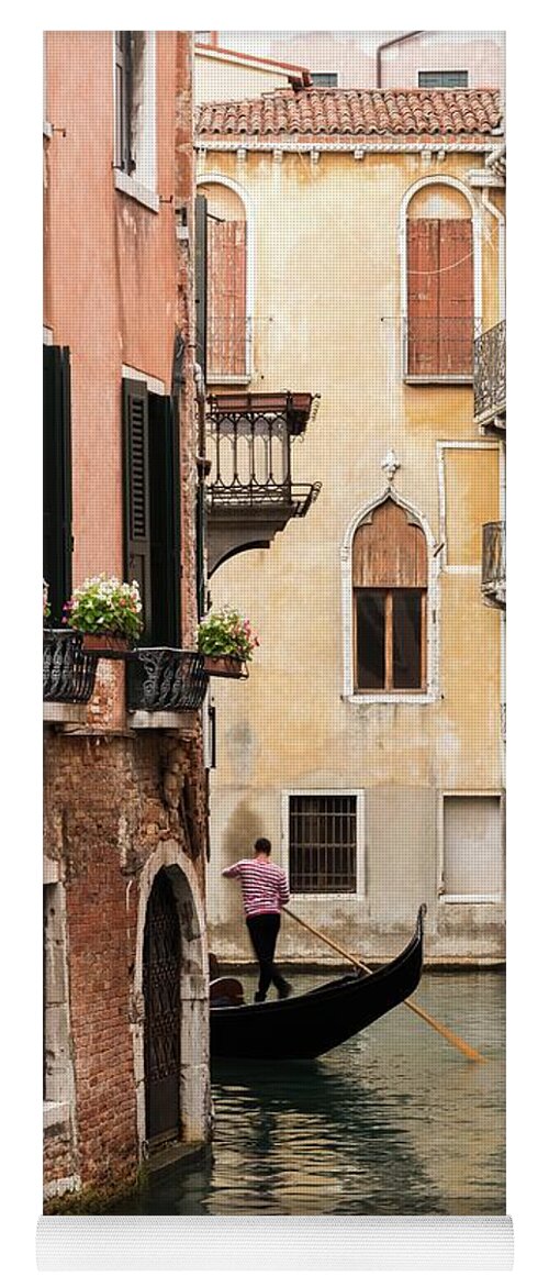 Architecture Yoga Mat featuring the photograph Turning The Corner, Venice, Italy by Sarah Howard