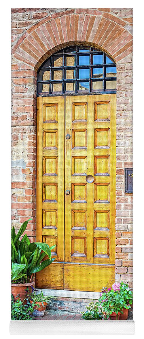 Italy Yoga Mat featuring the photograph Tuscan Door by Marla Brown