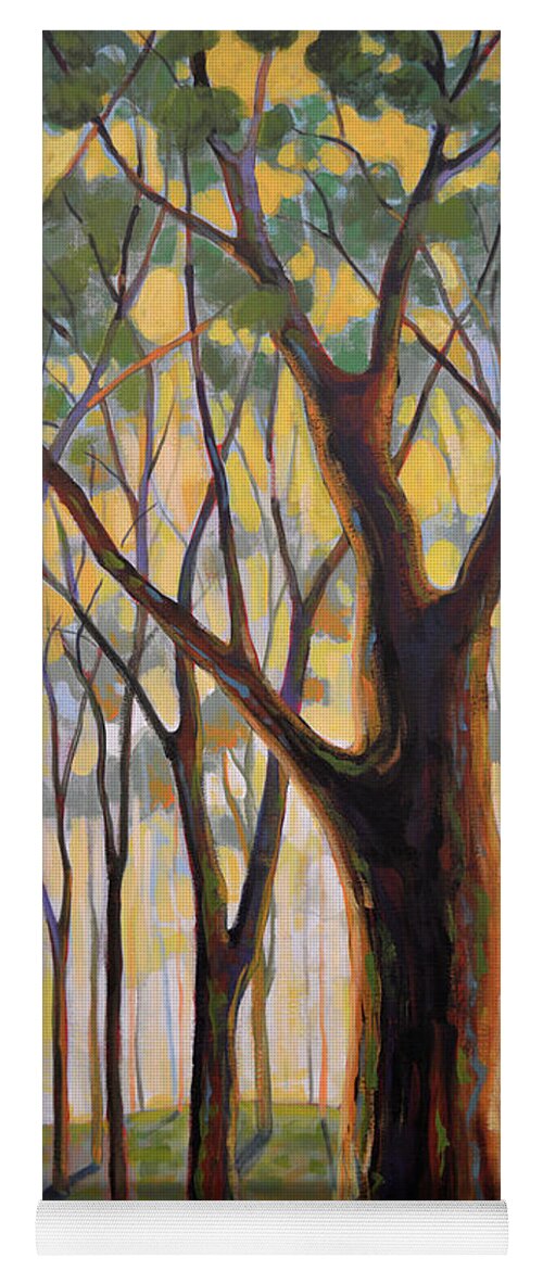 Trees Yoga Mat featuring the painting Twilight Magic by Amy Giacomelli