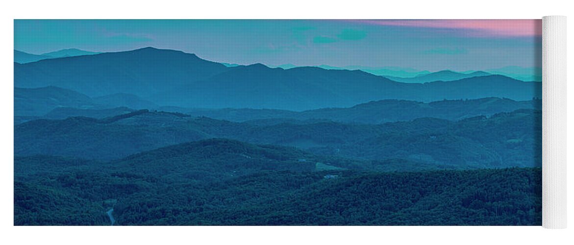 Blue Ridge Mountains Yoga Mat featuring the photograph Twilight by Melissa Southern