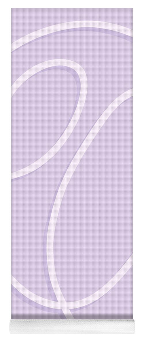 Nikita Coulombe Yoga Mat featuring the painting Twin Soul 2 in lavender by Nikita Coulombe