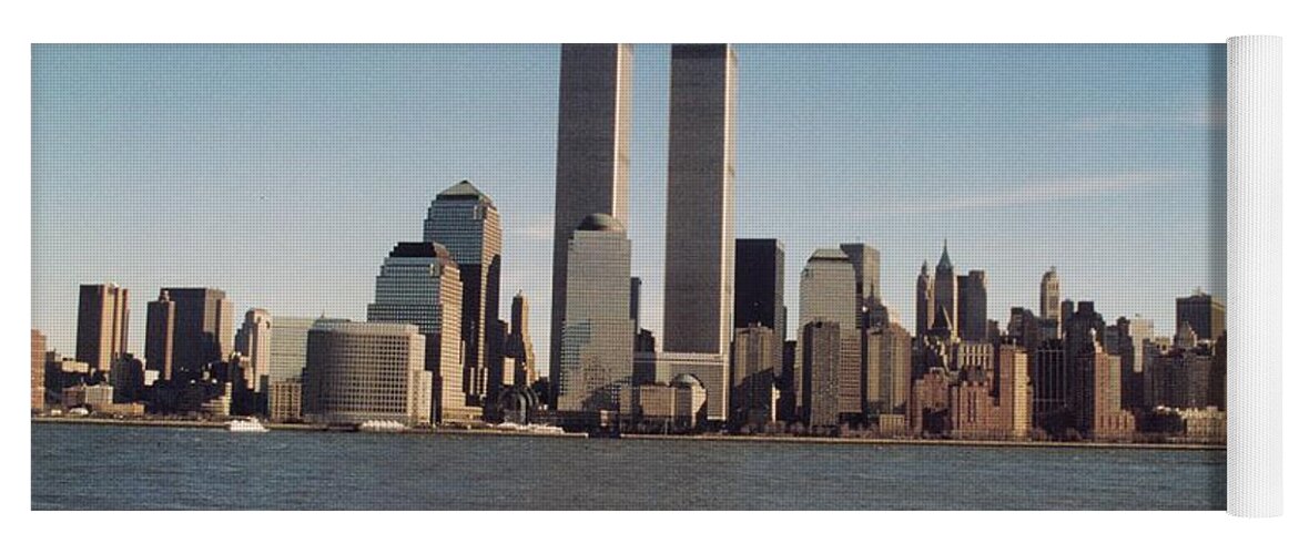 Twin Towers Original In Color Yoga Mat featuring the photograph Twin Towers Original Color Film by Nicholas Small