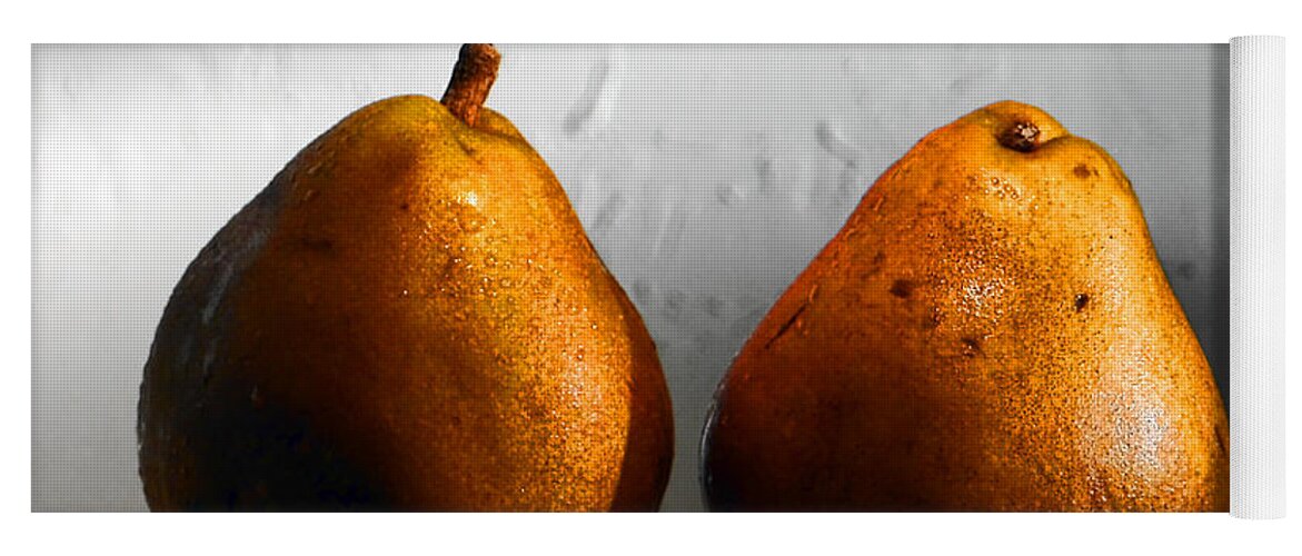 Pears Yoga Mat featuring the photograph Two Pears by Olivier Le Queinec