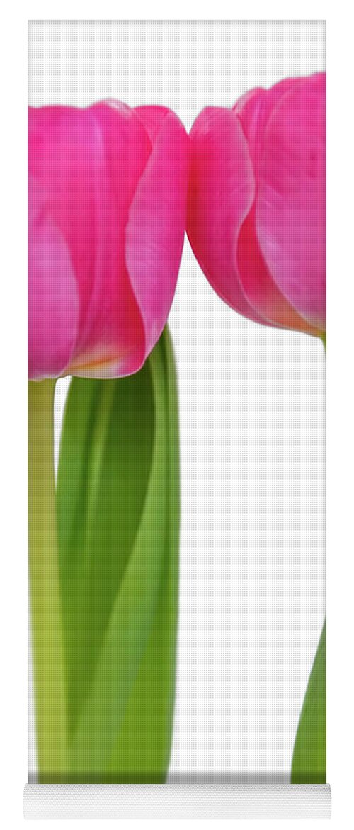 Tulip Flowers Yoga Mat featuring the photograph Two Tulips by Olga Hamilton