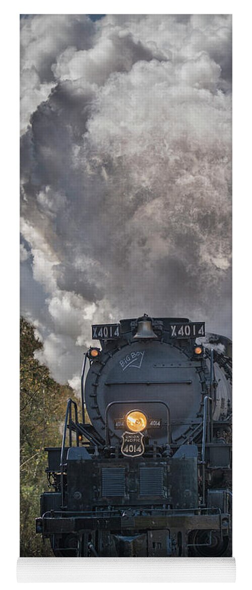 Railroad Yoga Mat featuring the photograph Union Pacific Big Boy 4014 at Hope Arkansas by Jim Pearson