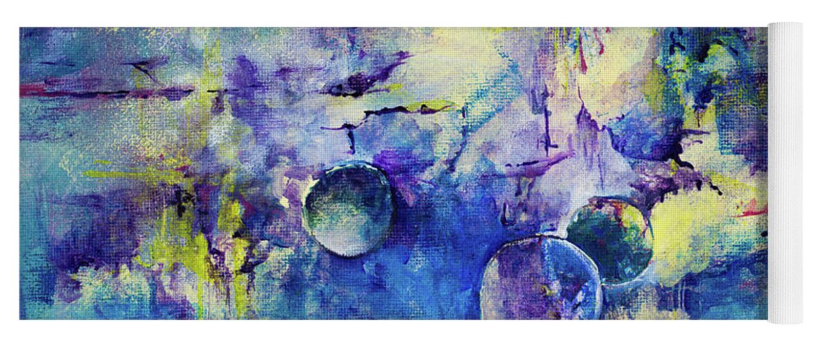 Abstract Yoga Mat featuring the painting Universal Mysteries by Lee Beuther
