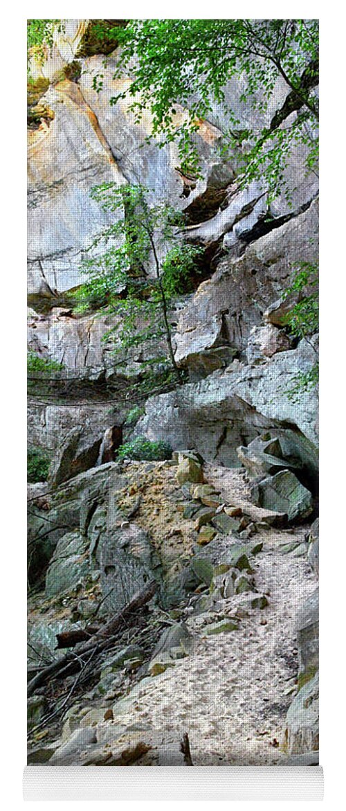 Pogue Creek Canyon Yoga Mat featuring the photograph Unnamed Rock Face 7 by Phil Perkins