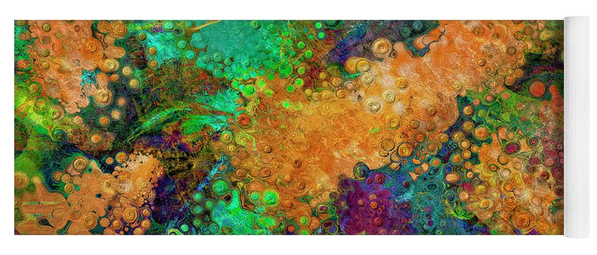 Abstract Yoga Mat featuring the painting Unseen Particles by Sandra Selle Rodriguez