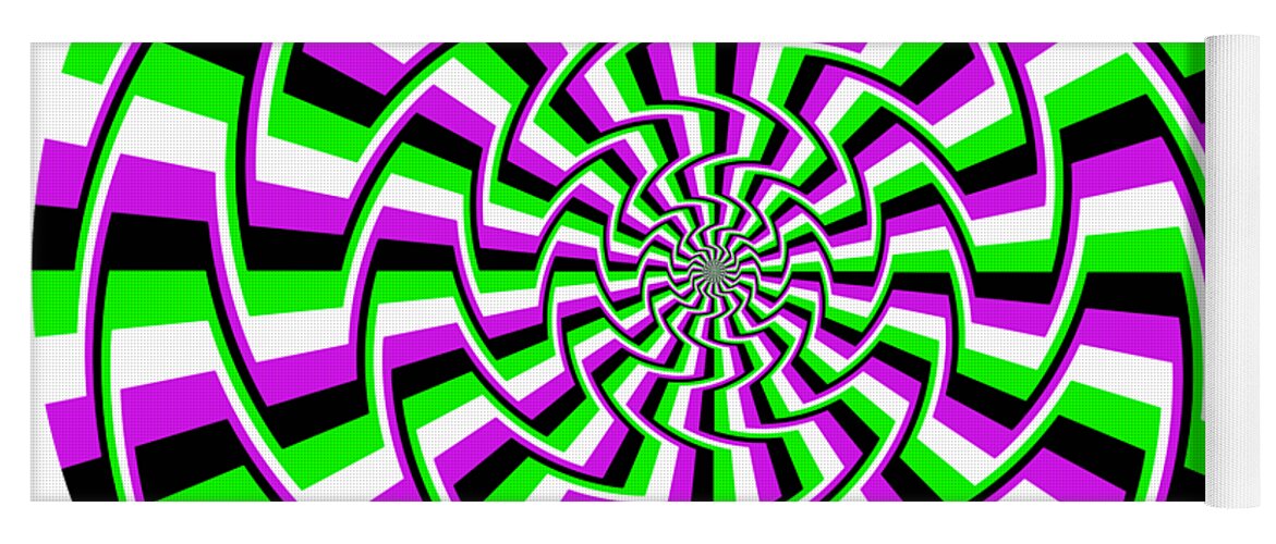 Op Art Yoga Mat featuring the mixed media Unspiral X by Gianni Sarcone