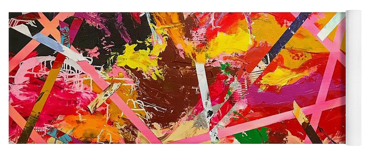 #abstractexpressionism #acrylicpainting #juliusdewitthannah # Yoga Mat featuring the painting Untitled by Julius Hannah