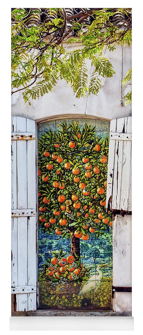 Unusual Door Yoga Mat featuring the photograph Unusual door in Silves, Portugal by Tatiana Travelways