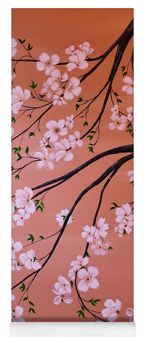 Dogwood Yoga Mat featuring the painting Up Through The Dogwood by Jimmy Chuck Smith