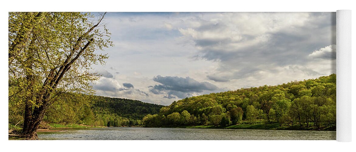 Rivers Yoga Mat featuring the photograph Upper Delaware River - Ten Mile by Amelia Pearn