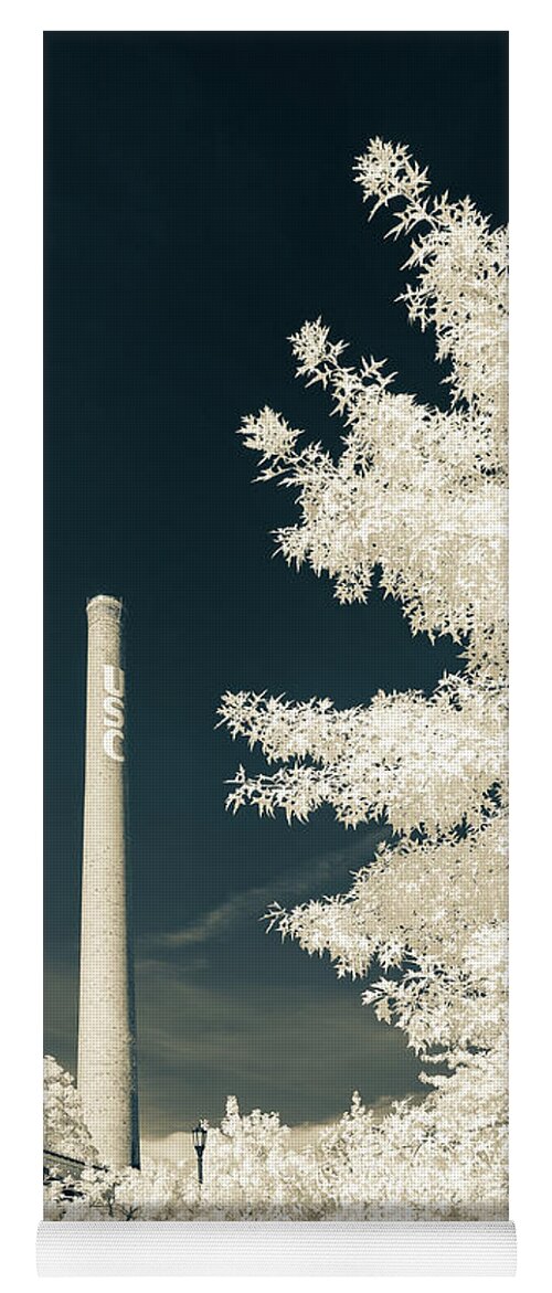 2016 Yoga Mat featuring the photograph USC Smokestack Split Tone by Charles Hite