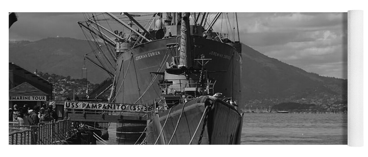Uss Pampanito And Ss Jeremiah O'brien Yoga Mat featuring the photograph USS Pampanito and SS Jeremiah O'Brien in San Francisco by Tony Lee
