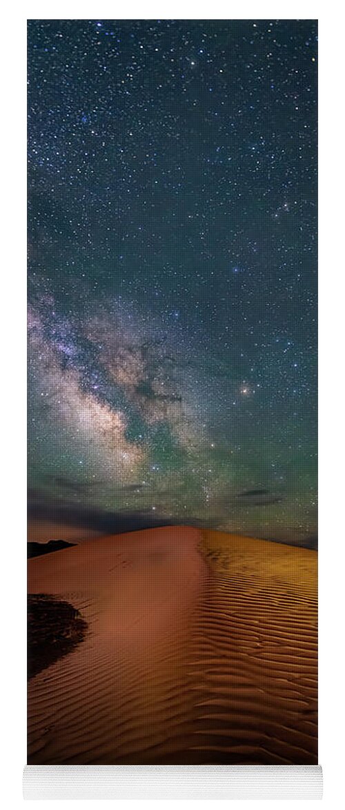 Utah Yoga Mat featuring the photograph Utah Sand Dunes and Milky Way by Michael Ash
