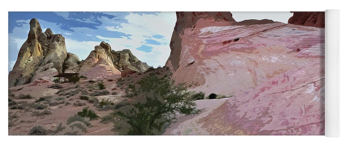 Ribbon Yoga Mat featuring the photograph Valley of Fire Cutout Series by JustJeffAz Photography