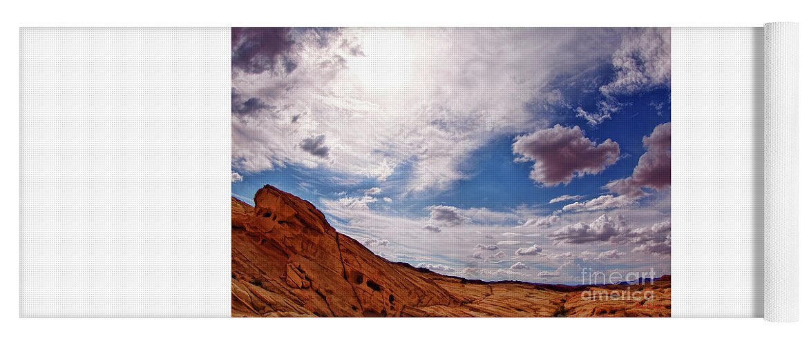 Valley Of Fire Yoga Mat featuring the photograph Valley Of Fire Peaceful Day by Blake Richards