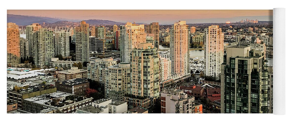 Vancouver Canada Yoga Mat featuring the photograph Vancouver British Columbia Canada Cityscape 4461 by Amyn Nasser
