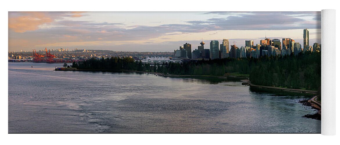 617 Yoga Mat featuring the photograph Vancouver panorama by Sonny Ryse